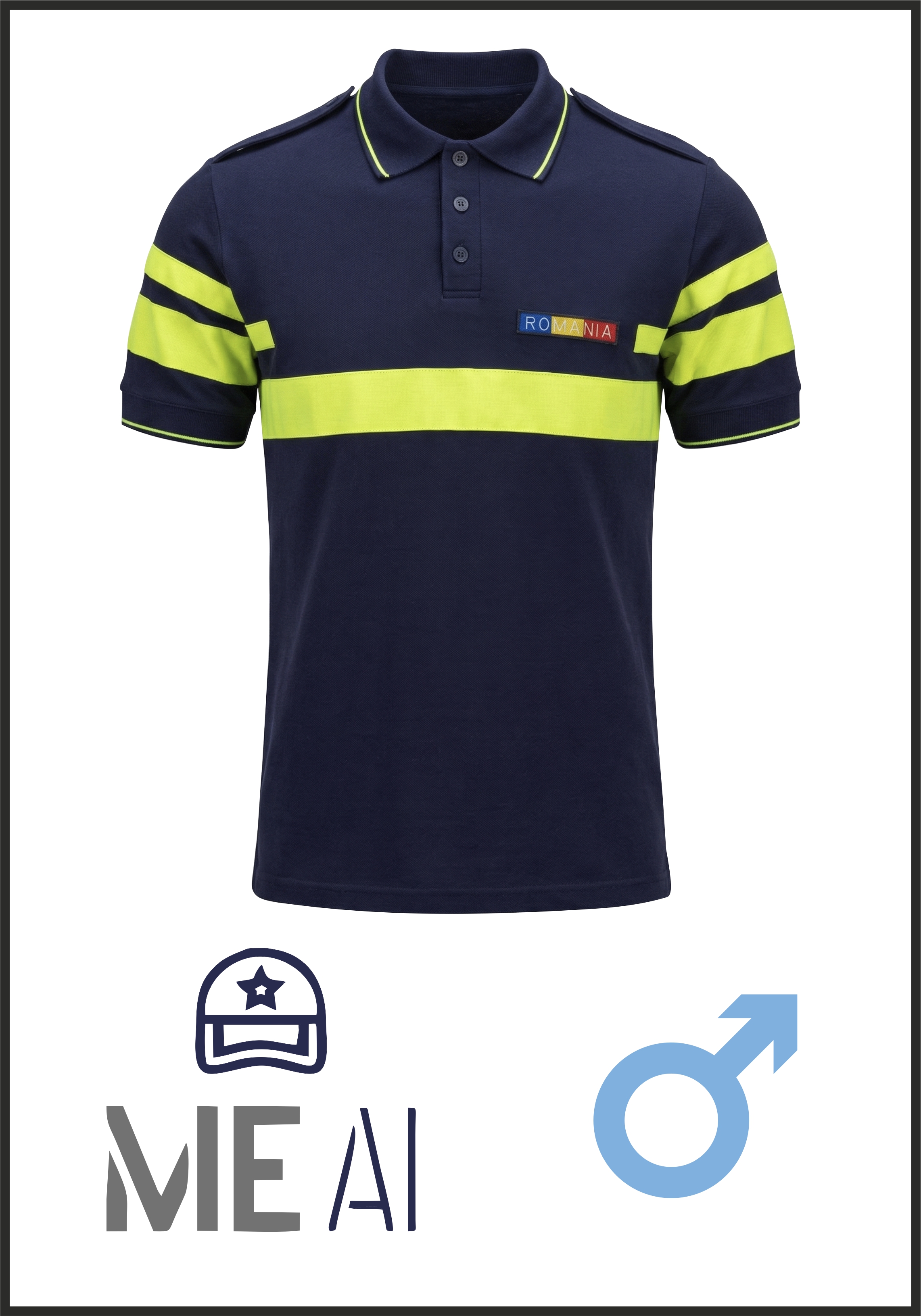 Tricou Polo Reflectorizant - Combat Bărbat