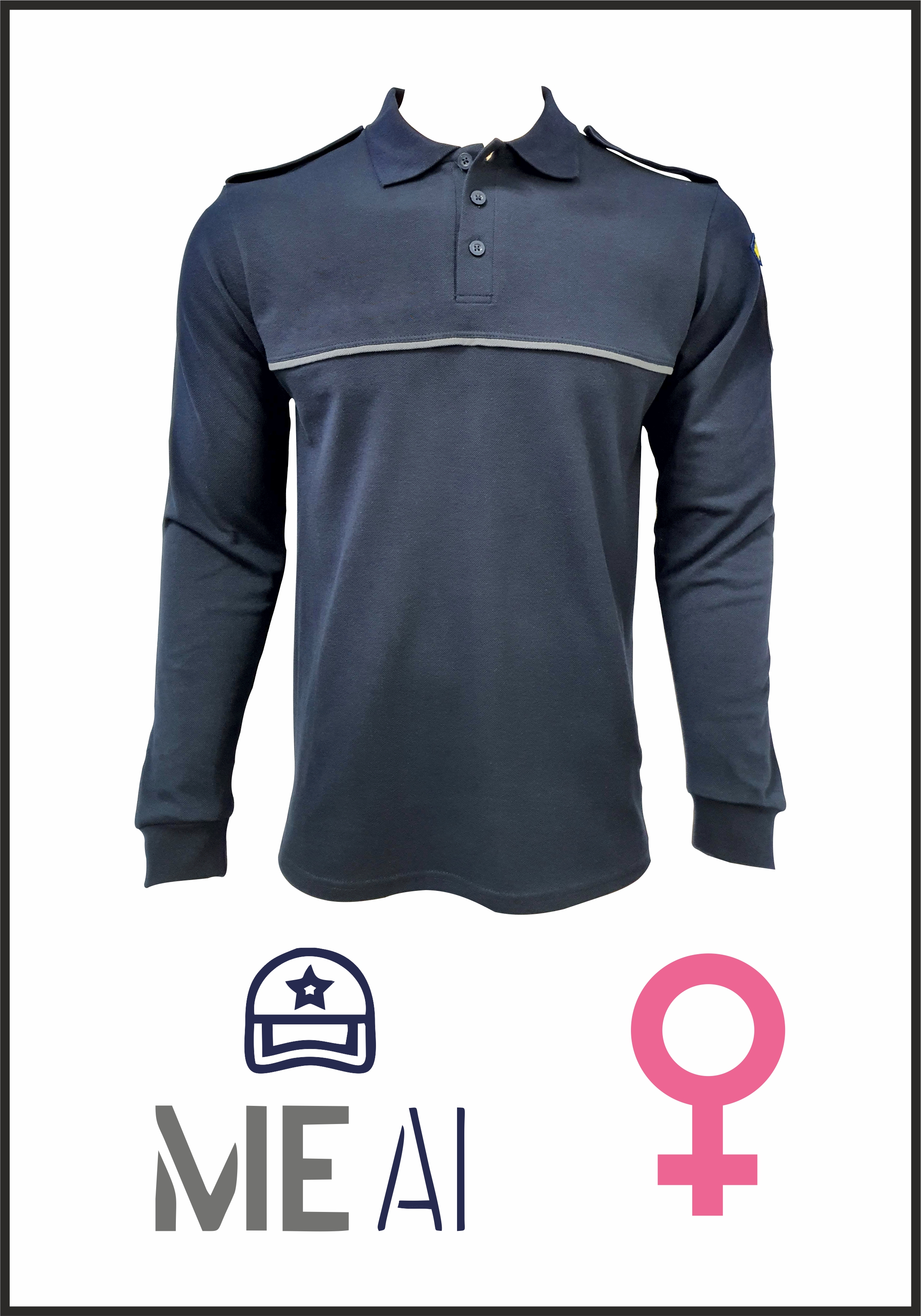 Bluză Polo Bleumarin - Combat Frontieră Damă