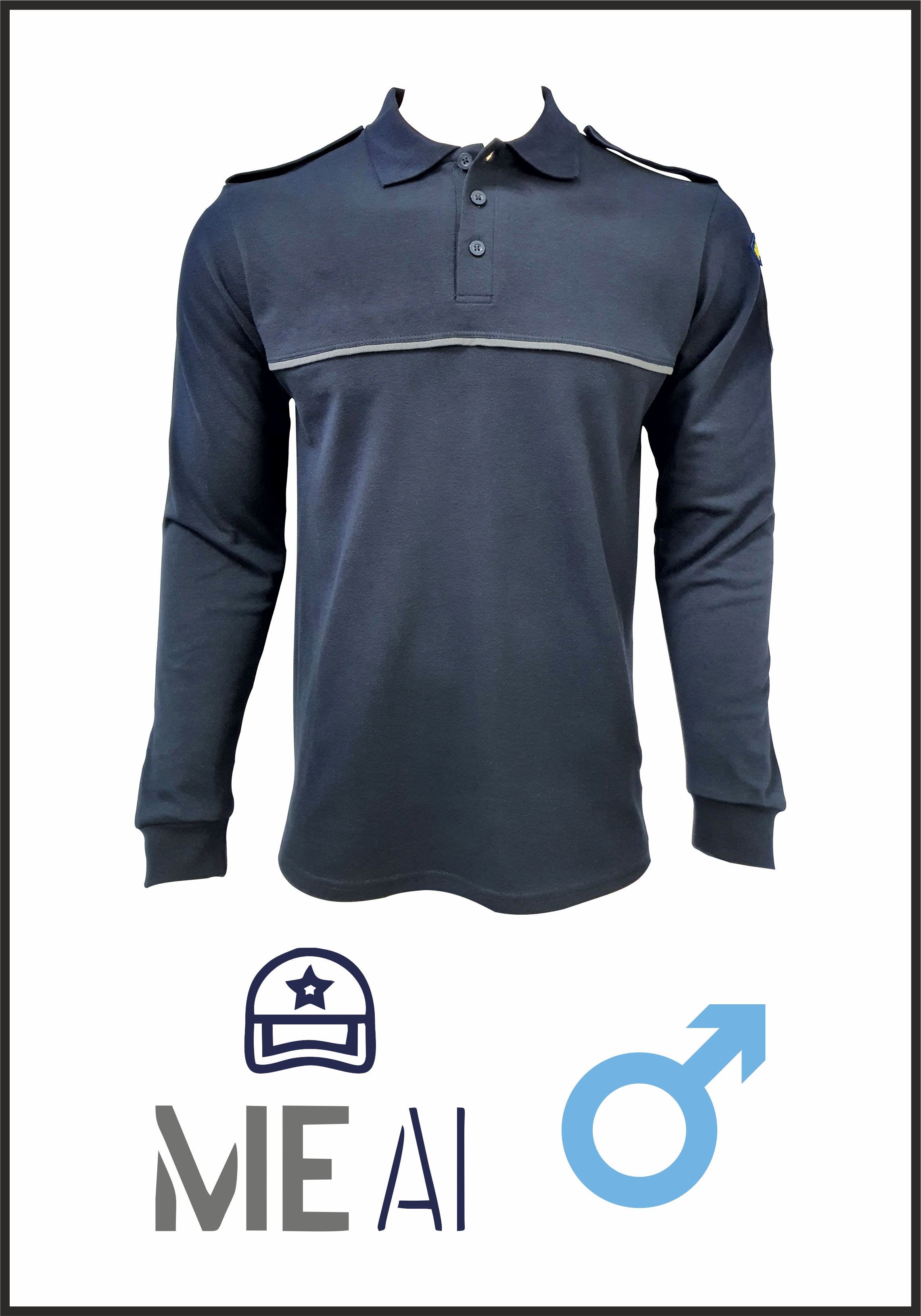 Bluză Polo Bleumarin - Combat Frontieră Bărbat