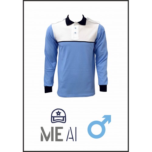 Bluză Polo Alb/bleu - Combat Bărbat