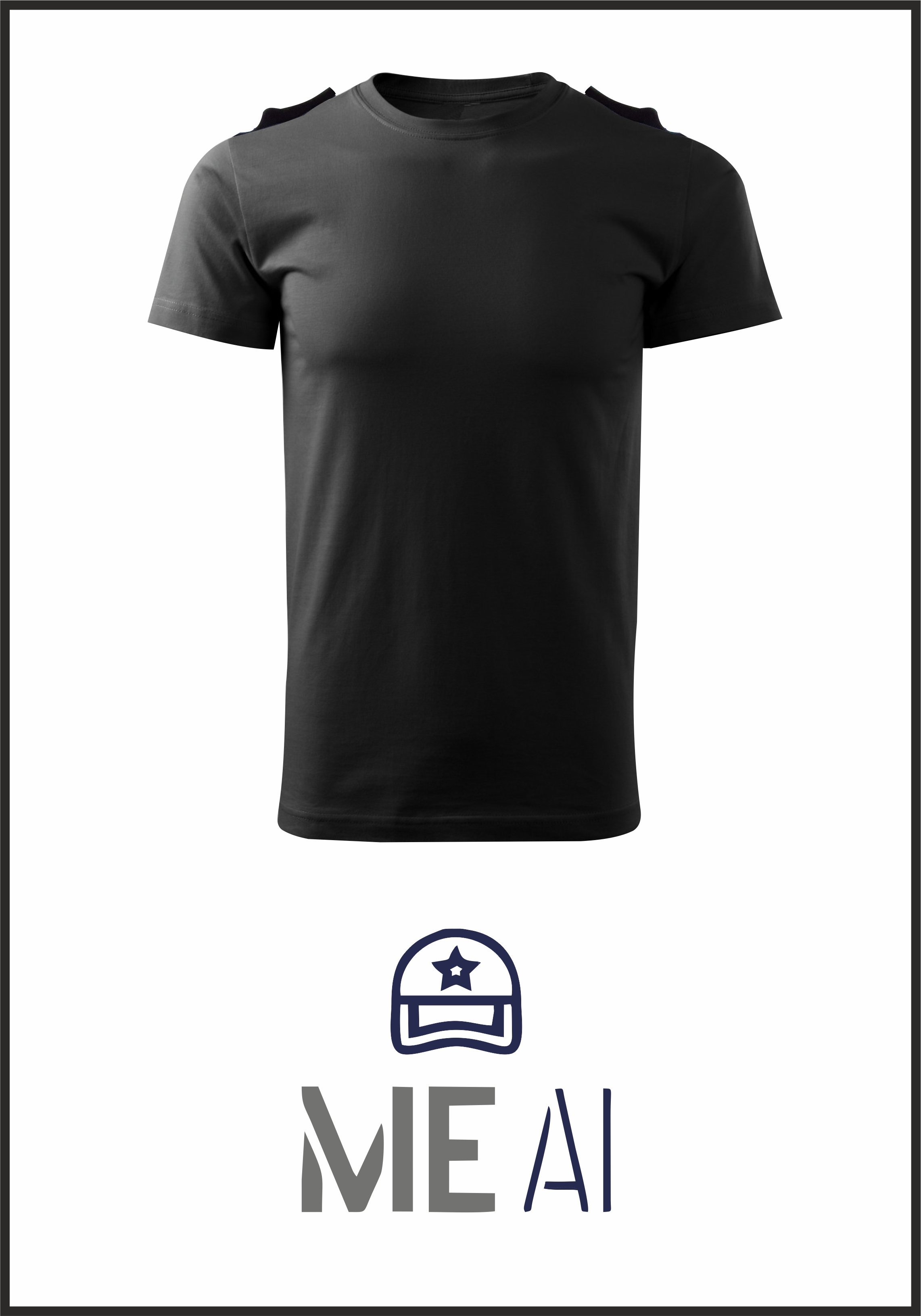 Tricou Glat Negru - Combat