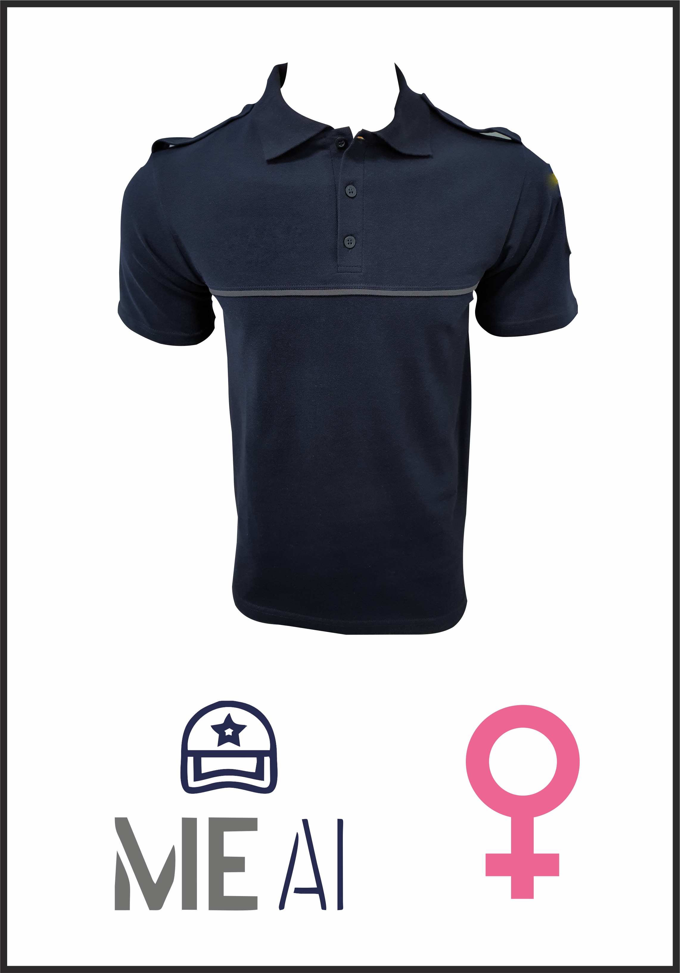Tricou Polo - Combat Vipusca Gri Damă