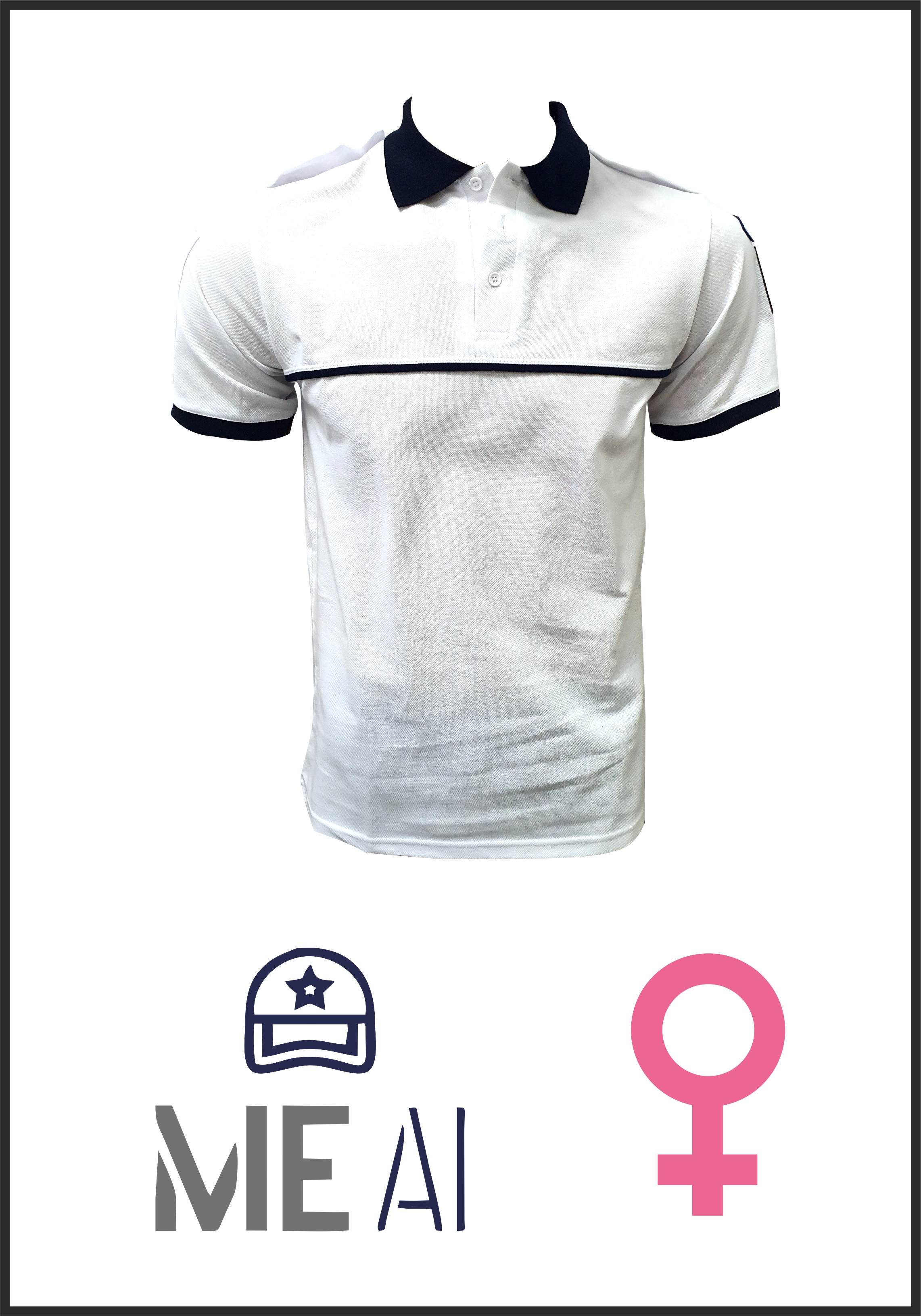 Tricou Polo Alb - Combat Damă