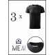 Set 3 Tricouri Glat Negru - Jandarmeria Română