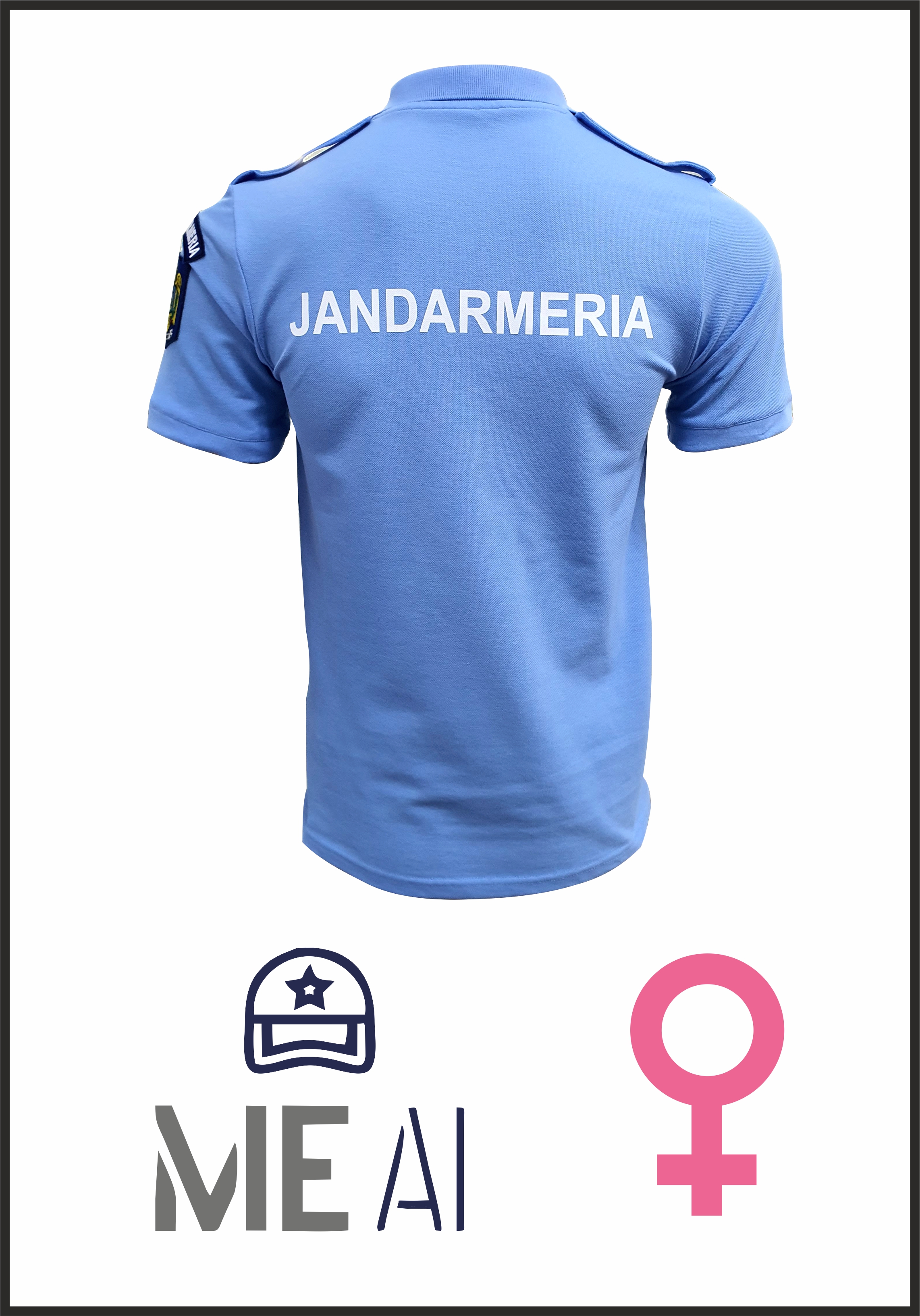 Tricou Polo Bleu -  Jandarmeria Română Damă