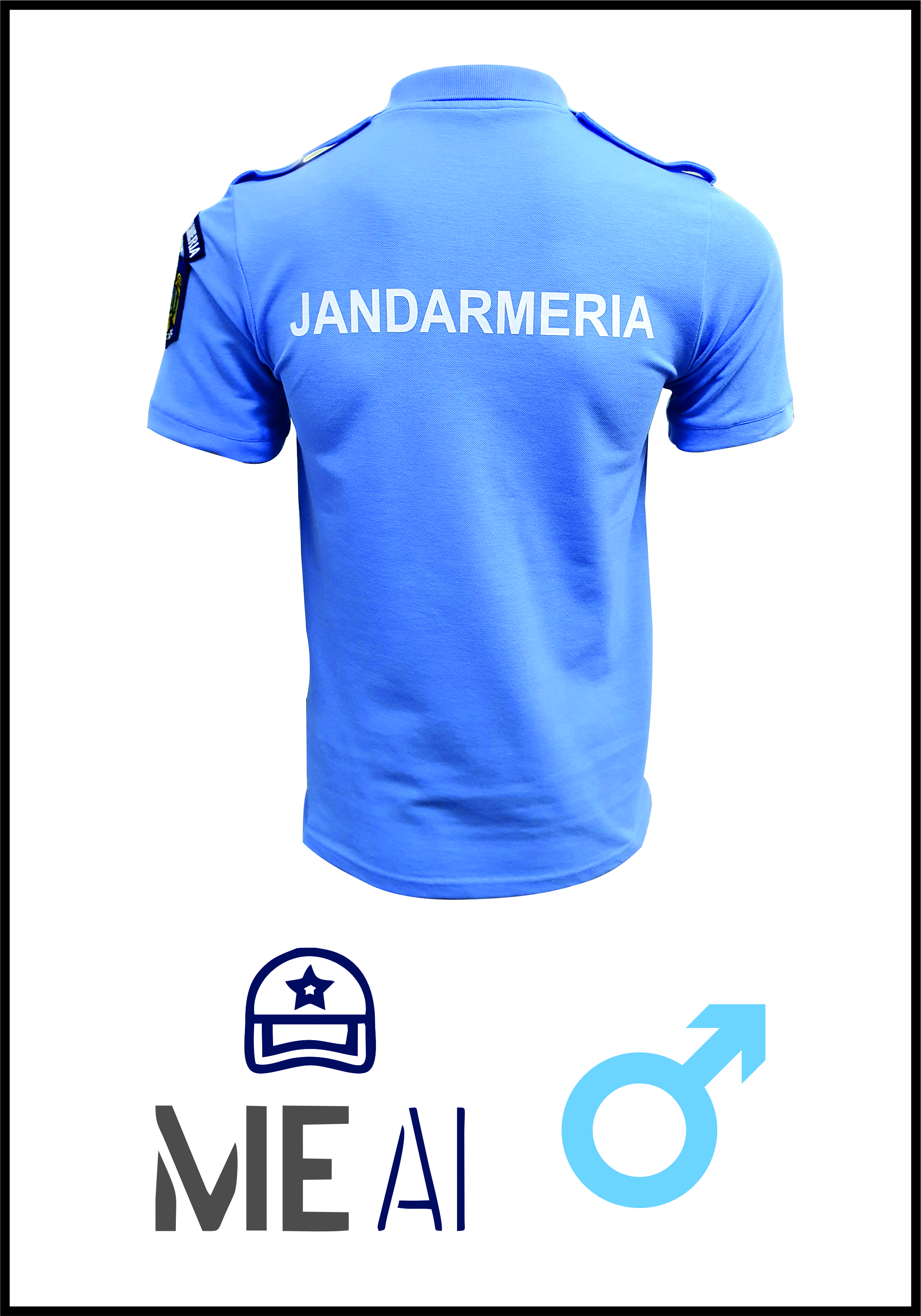 Tricou Polo Bleu -  Jandarmeria Română Bărbat