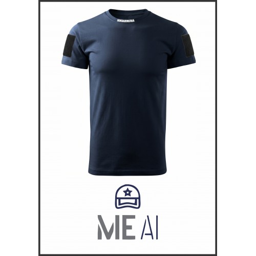Tricou Glat BLEUMARIN Patch Mâneci - Jandarmeria Română