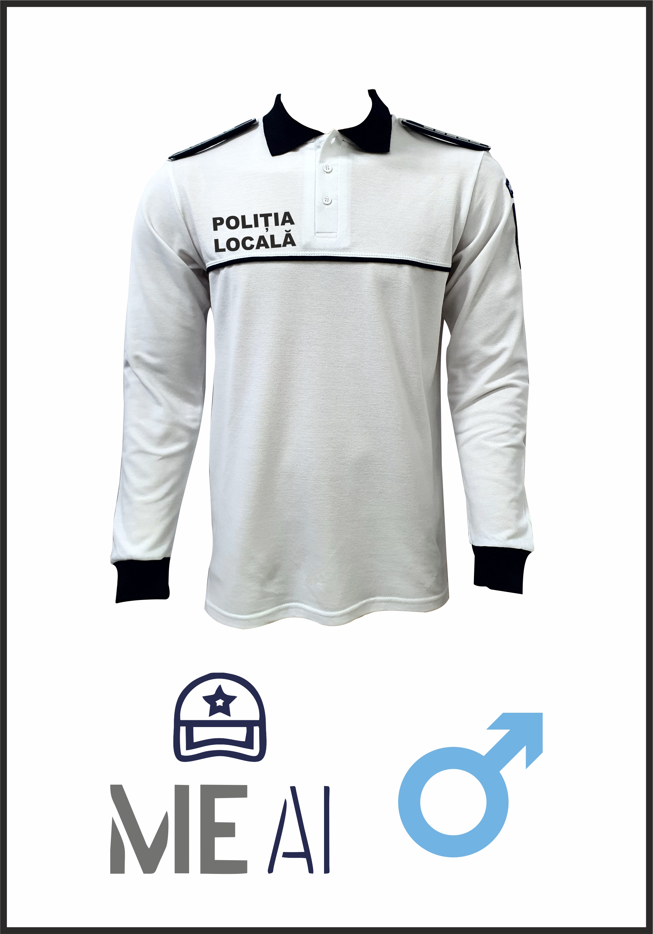 Bluză Polo Alb - Poliția Locală Rutieră Bărbat