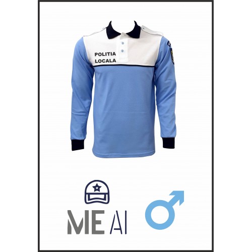 Bluză Polo Alb/bleu - Poliția Locală Rutieră Bărbat