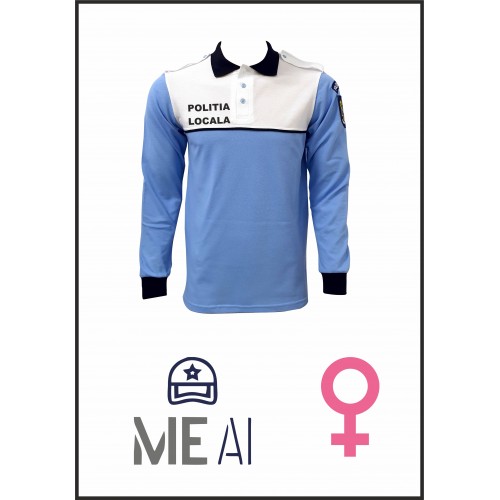 Bluză Polo Alb/bleu - Poliția Locală Rutieră Damă