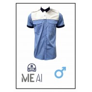Cămașă mânecă scurtă Alb/bleu - Poliția Locală
