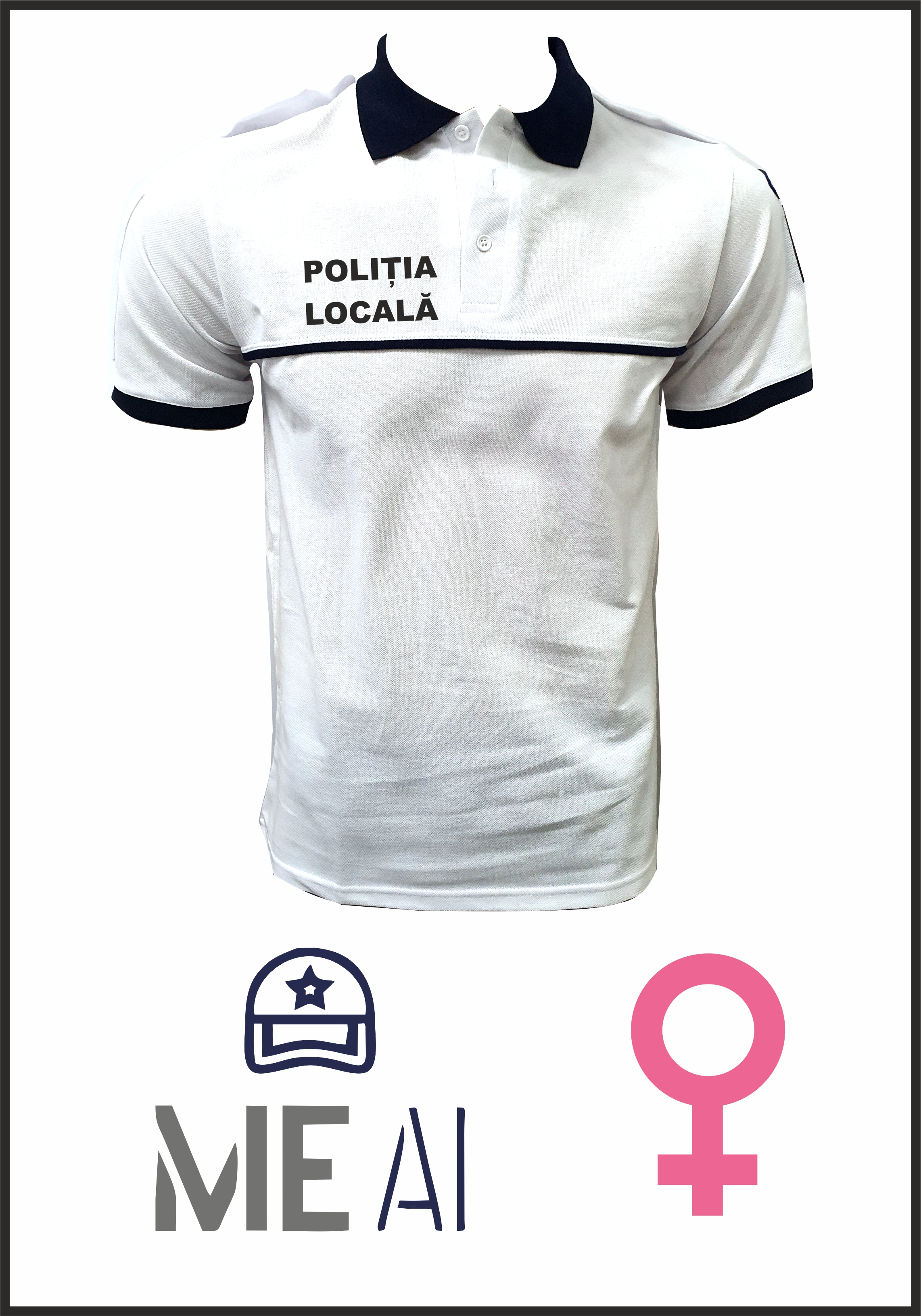 Tricou Polo Alb - Poliția Locală Damă