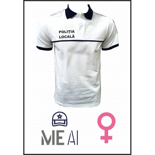 Tricou Polo Alb - Poliția Locală Damă