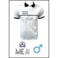 Tricou Polo Alb - Poliția Locală Bărbat