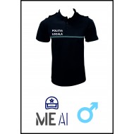 Tricou Polo Negru - Poliția Locală Bărbat