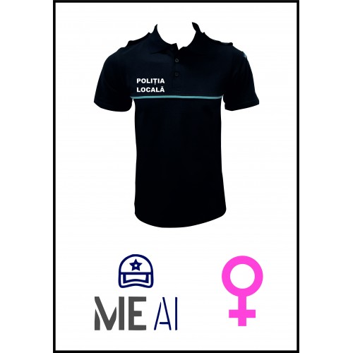 Tricou Polo Negru - Poliția Locală Damă