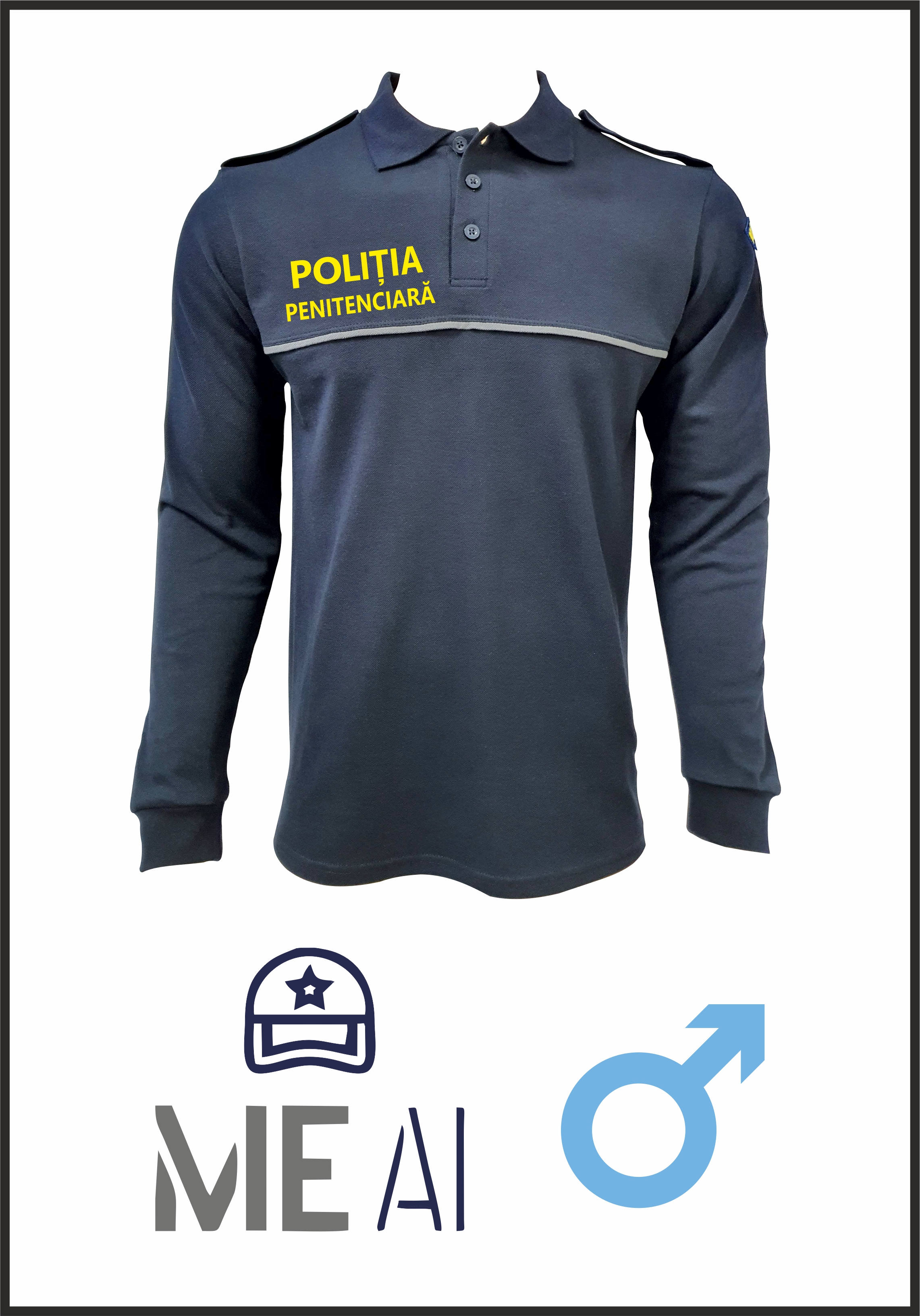 Bluză Polo Bleumarin - Poliția Penitenciară Bărbat