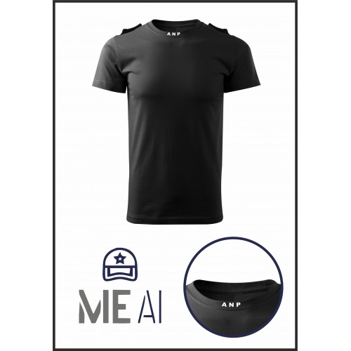 Tricou Glat Negru - ANP Bărbat