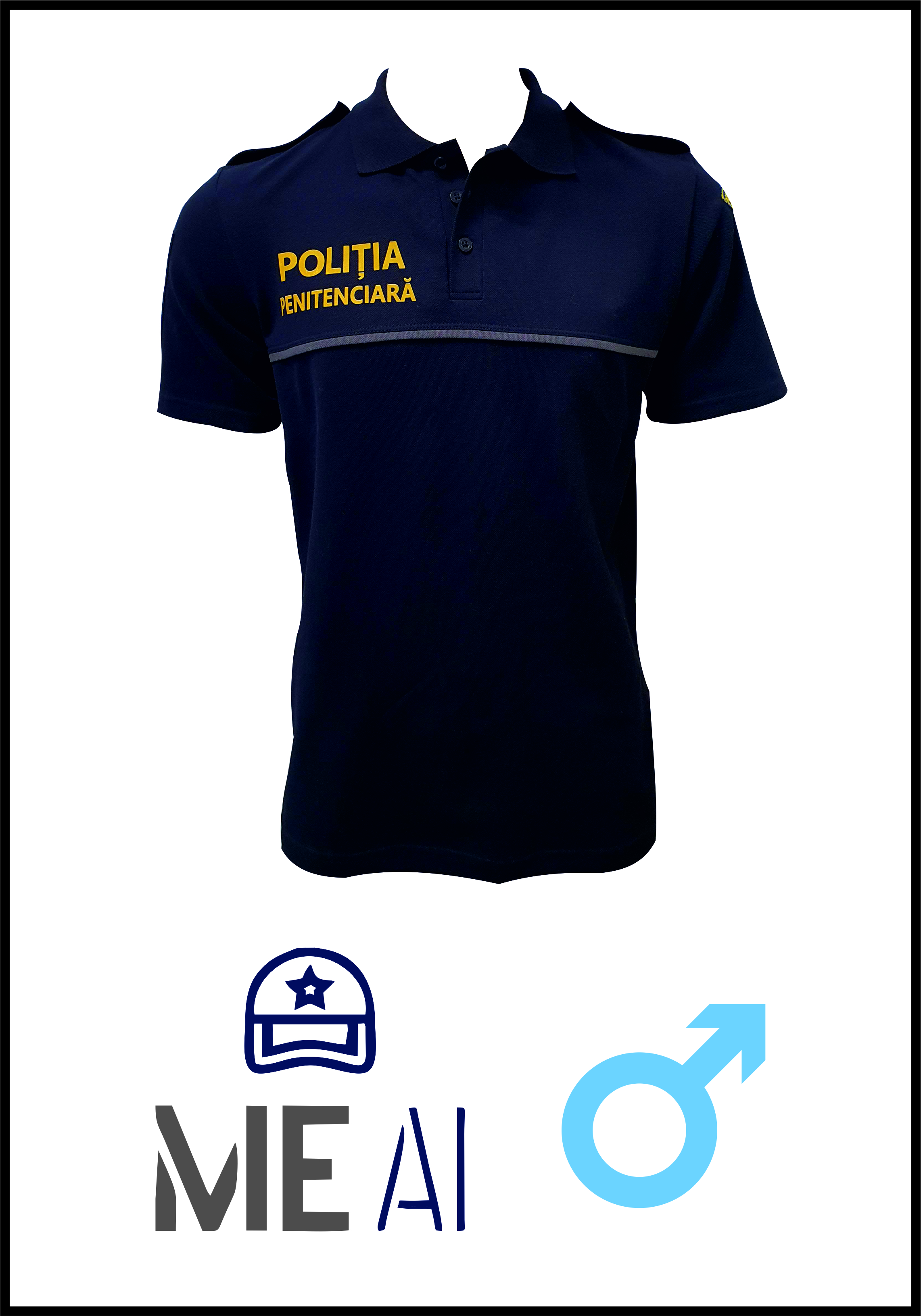 Tricou Polo Bleumarin - Poliția Penitenciară Bărbat