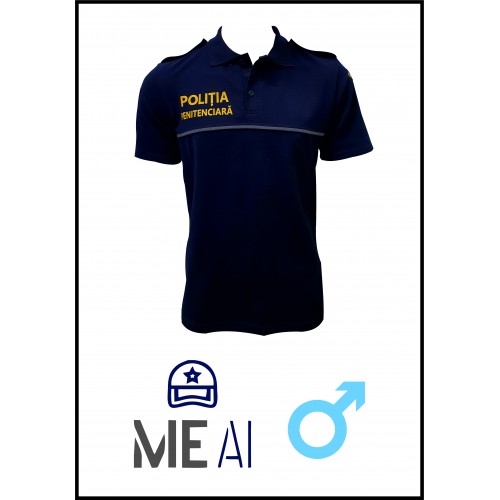 Tricou Polo Bleumarin - Poliția Penitenciară Bărbat