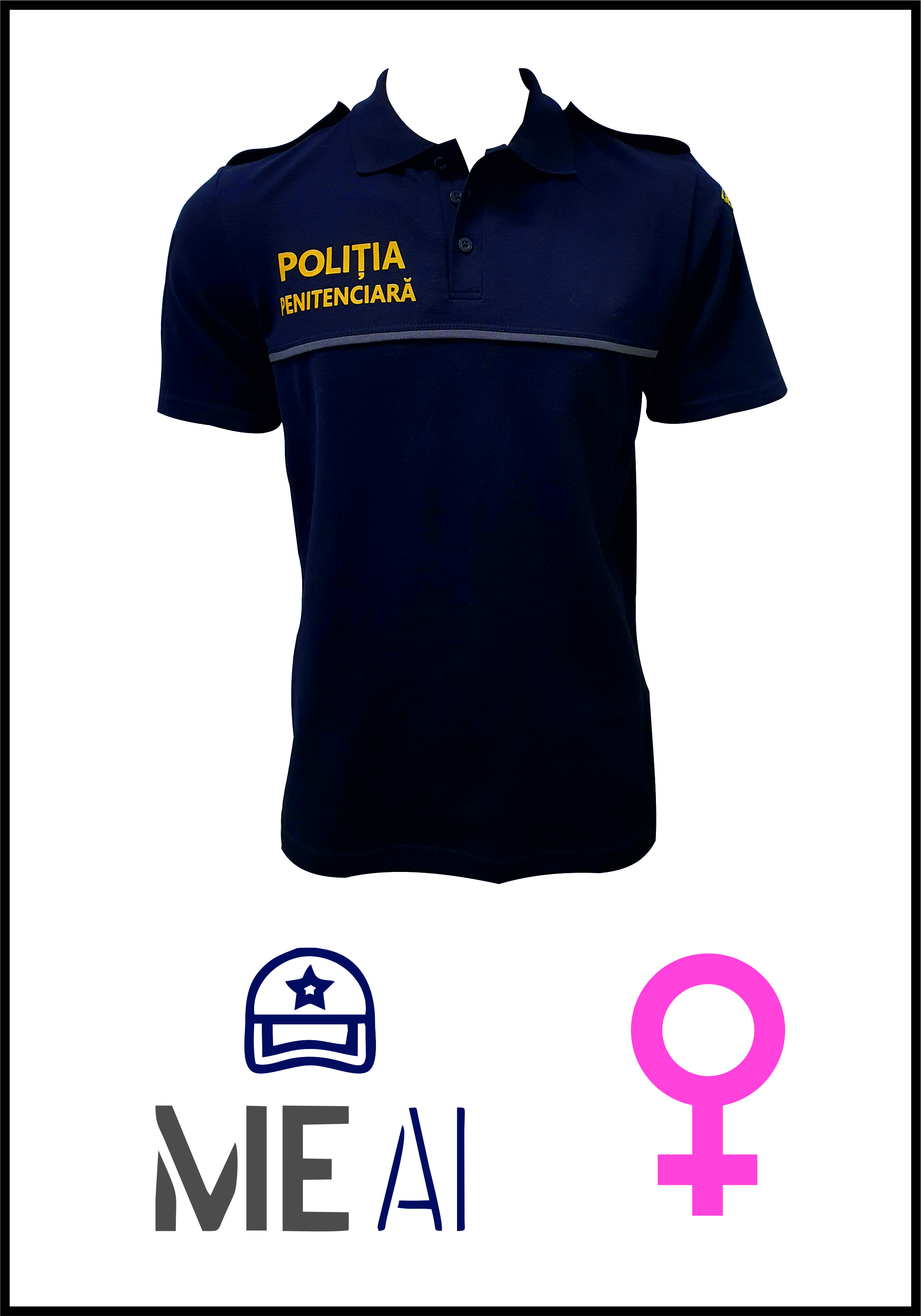 Tricou Polo Bleumarin - Poliția Penitenciară Damă