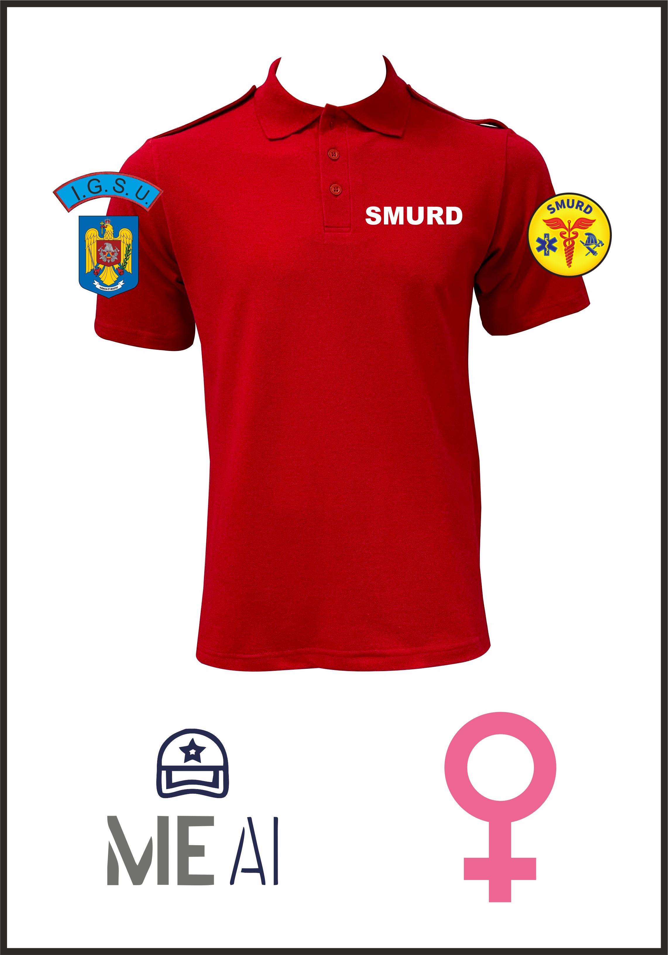 Tricou Polo - Smurd Damă