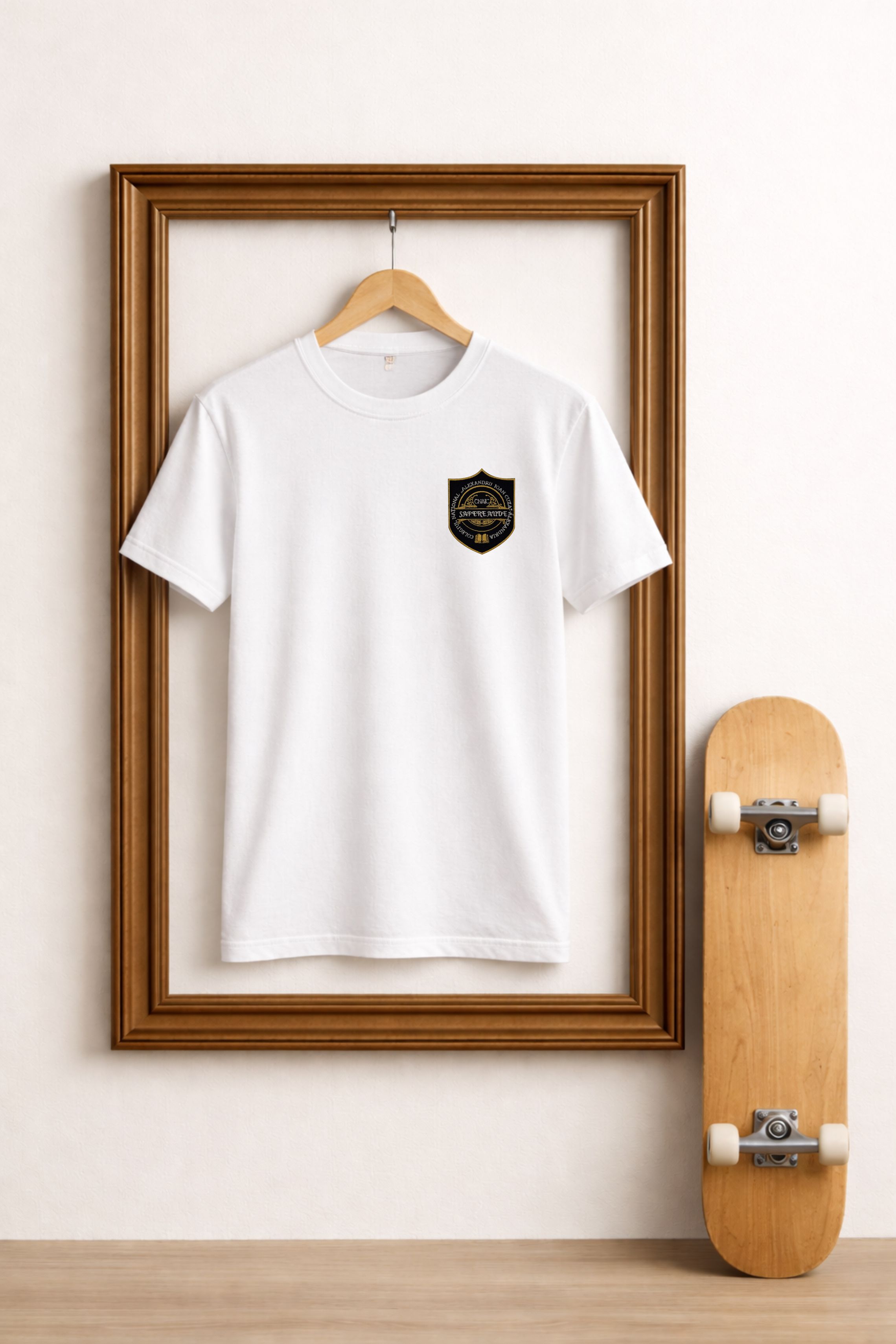 Tricou Glat Alb Unisex - CNAIC