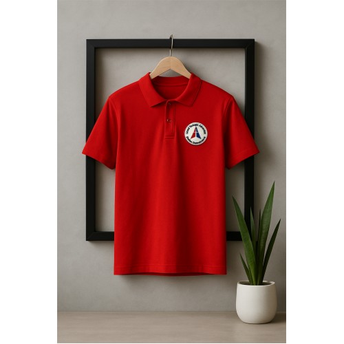 Tricou Polo Roșu Unisex - LTA Ștefan Demetrescu