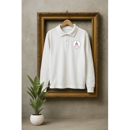 Bluză Polo Alb Unisex - Liceul Teoretic "Mihai Ionescu"
