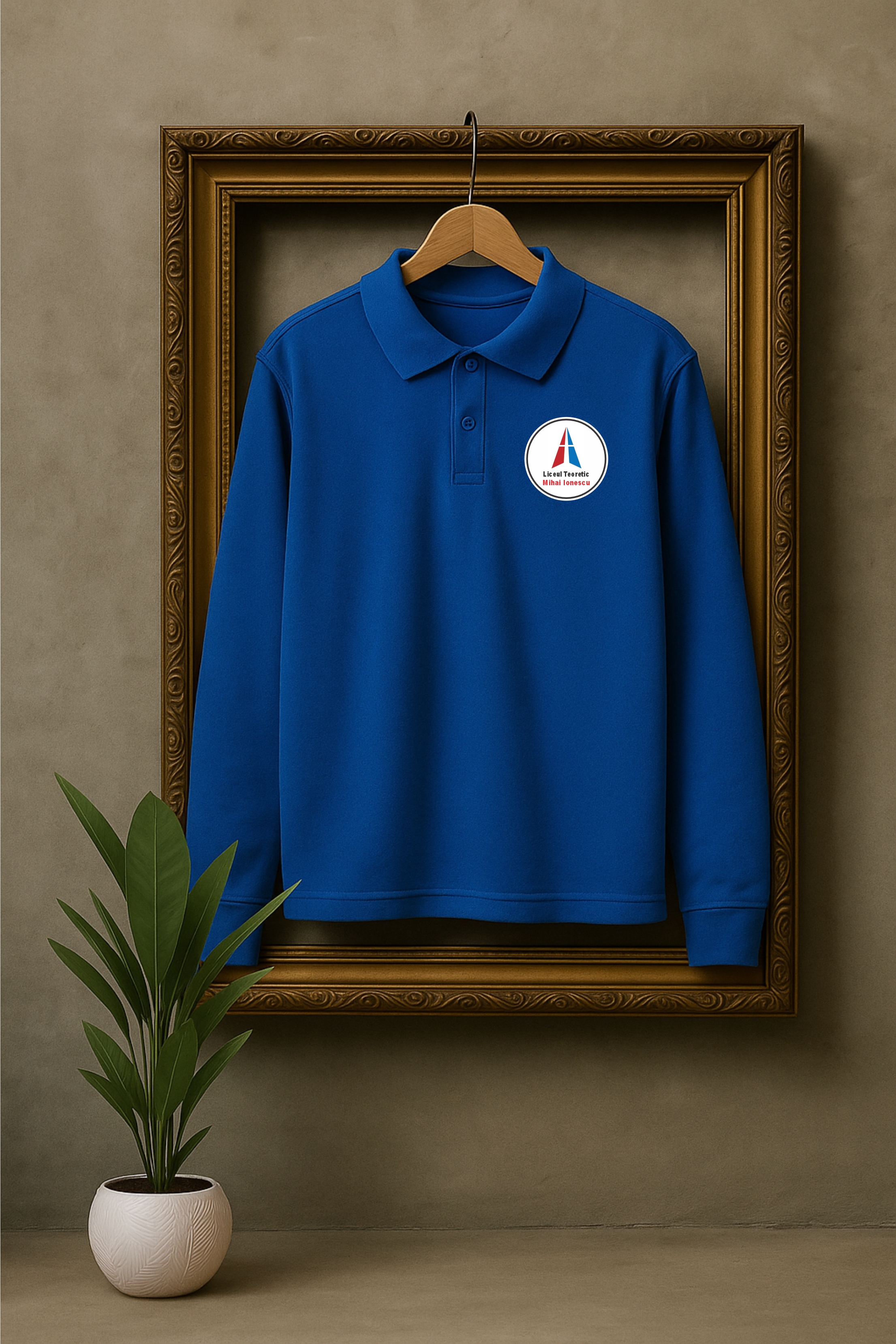 Bluză Polo Albastru Unisex - Liceul Teoretic "Mihai Ionescu"