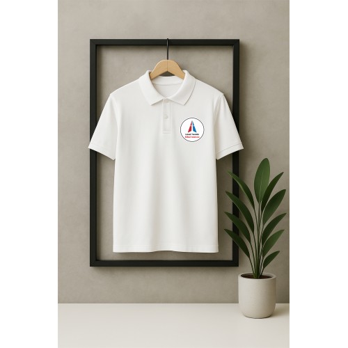 Tricou Polo Alb Unisex - Liceul Teoretic "Mihai Ionescu"