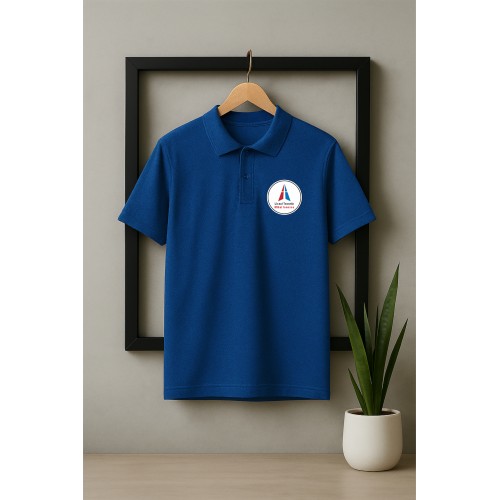 Tricou Polo Albastru Unisex - Liceul Teoretic "Mihai Ionescu"
