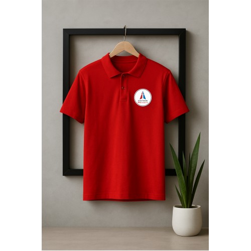 Tricou Polo Roșu Unisex - Liceul Teoretic "Mihai Ionescu"