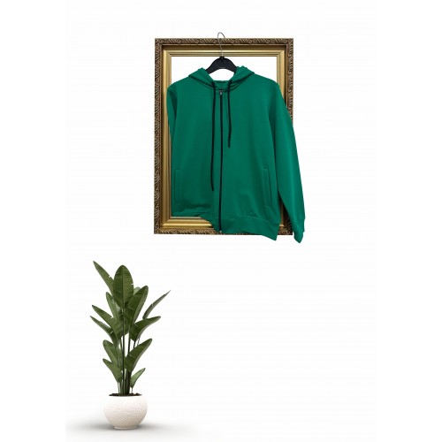 Hanorac Unisex Verde Fr. Terry - M. Sîntimbreanu