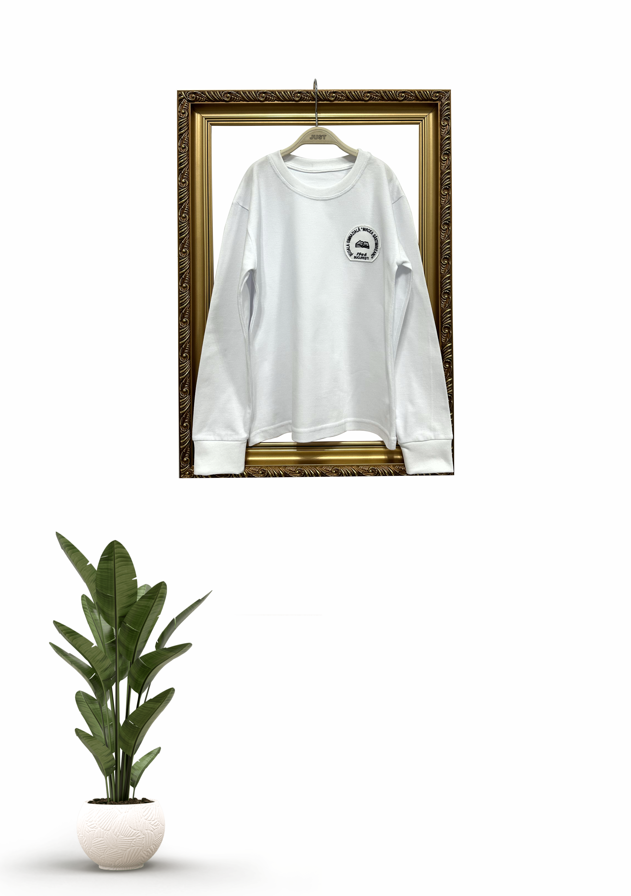 Bluză Glat Alb Unisex - M. Sîntimbreanu