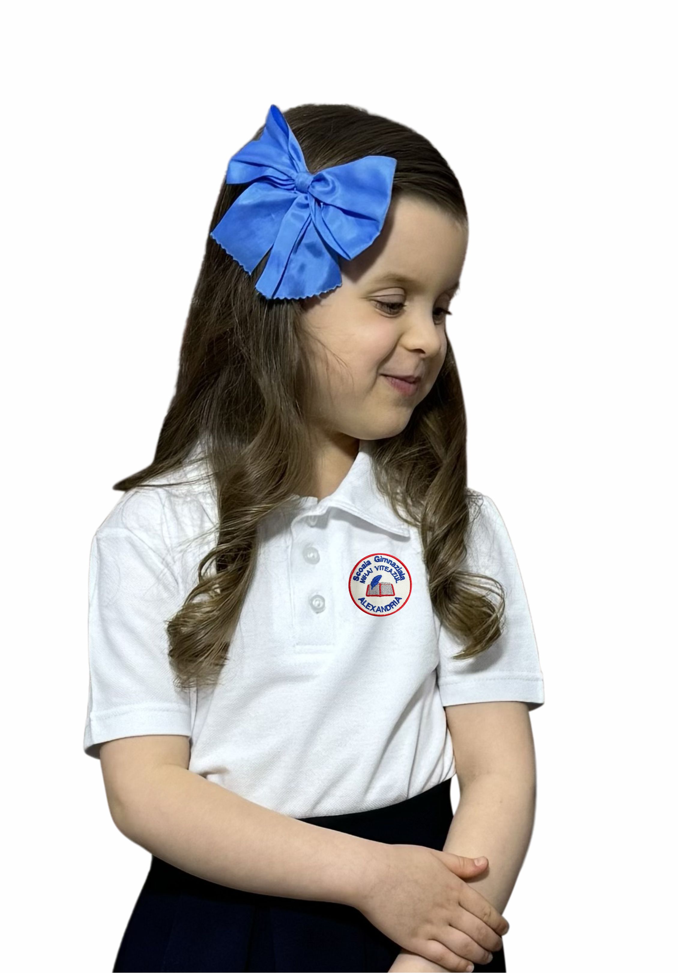 Tricou Polo Alb Unisex - Mihai Viteazul Nr. 2
